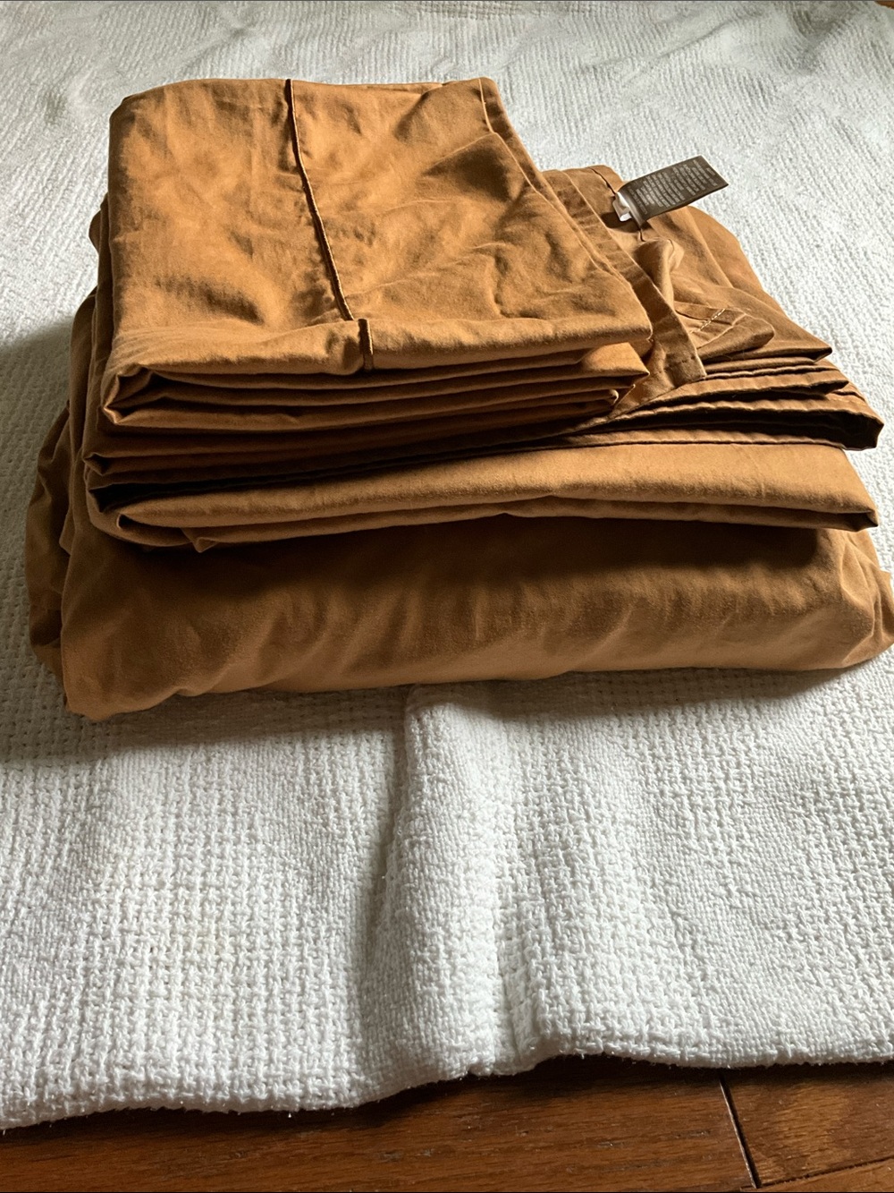 Royal Velvet Rust Brown Sheet Set - Soft Cotton Bedding - Picture 4 of 4